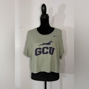The Nike Tee Grey “GCU” Cropped T-Shirt